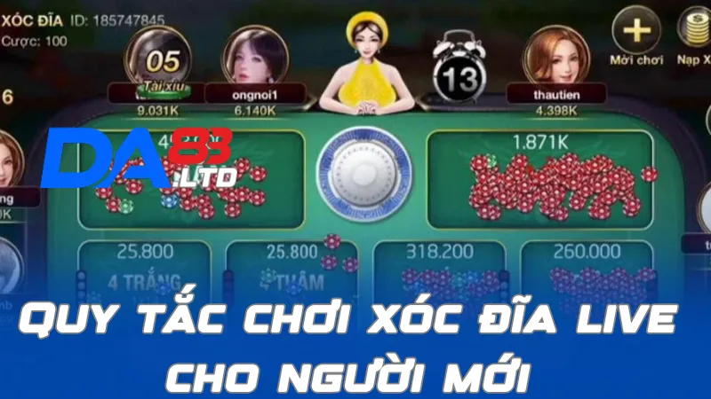 Quy tắc chơi xóc đĩa live cho người mới